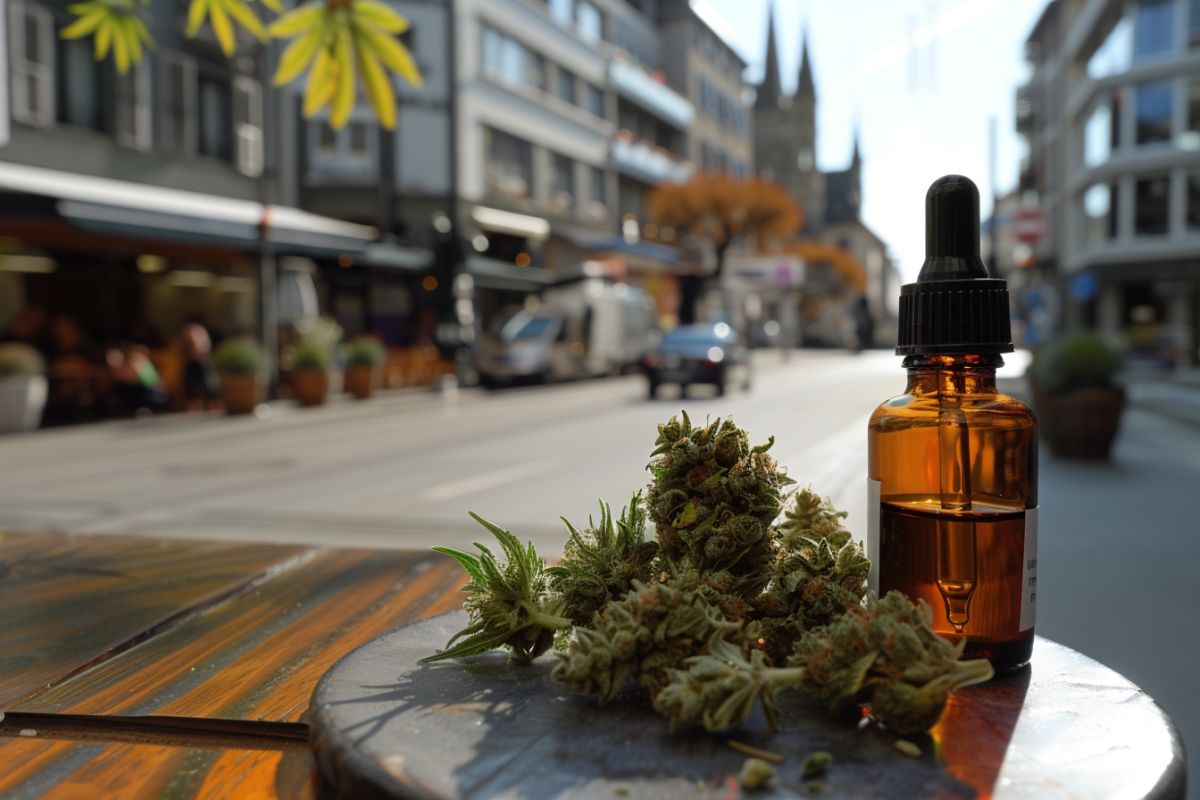 huile de CBD et buds