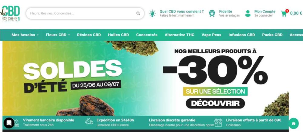 CBD Pas Chère accueil