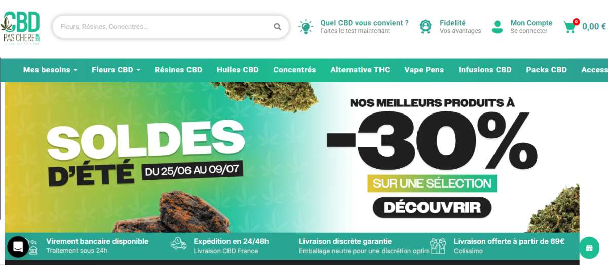 CBD Pas Chère accueil